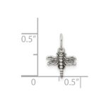 Sterling Silver Antiqued Dragonfly Charm - Image 3