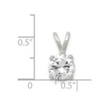 Sterling Silver Round CZ Pendant - Image 3