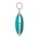 Sterling Silver Oval Turquoise Pendant - Image 2