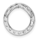 Sterling Silver Rhodium-platedCZ Chain Slide Pendant - Image 4