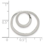 Sterling Silver Polished Circle Chain Slide - Image 3
