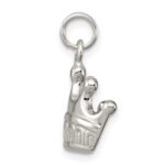 Sterling Silver Polished Crown Charm - Image 2