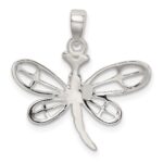Sterling Silver Polished Dragonfly Pendant - Image 4