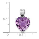 Sterling Silver Rhodium-plated Amethyst Pendant - Image 3