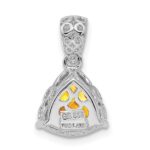 Sterling Silver Rhodium-plated Citrine Pendant - Image 4