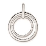 Sterling Silver Rhodium Plated Diamond Pendant - Image 4