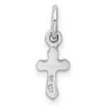 Sterling Silver RH-pltd Child's Nov Yellow Preciosca Crystal Cross Pendant - Image 3
