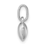 Sterling Silver Rhodium-plated Polished Heart Children's Pendant - Image 2