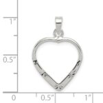 Sterling Silver Polished & D/C Heart Pendant - Image 3