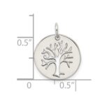 Sterling Silver Polished Tree Cut-out Charm - Image 4