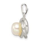 Sterling Silver Polished Synthetic Pearl Pendant - Image 2