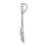 Sterling Silver Rhodium Plated CZ Pendant - Image 2