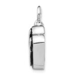 Sterling Silver Rhodium-plated Enameled Paw Ash Holder Bottle Pendant - Image 2