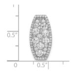 Sterling Silver Rhodium-plated CZ Slide - Image 4