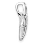 Sterling Silver Rhodium-plated CZ Starfish Slide - Image 2