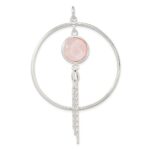 Sterling Silver Polished Dyed Agate Fancy Dangle Pendant