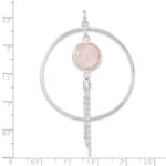 Sterling Silver Polished Dyed Agate Fancy Dangle Pendant - Image 3