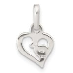 Sterling Silver & Rose-tone Polished Open Hearts Pendant - Image 4