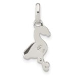Sterling Silver Hot Pink & Black Enameled Flamingo Children's Pendant - Image 4