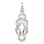 Sterling Silver Polished Double Fancy Knot Pendant