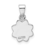 Sterling Silver RH-plated Multicolor Enamel Smiling Sun Children's Pendant - Image 3