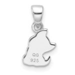 Sterling Silver Rhod-plated Multi-color Enameled Dog Children's Pendant - Image 3