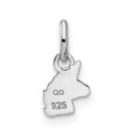 Sterling Silver Rhodium-plated Children's Enamel Unicorn Pendant - Image 3