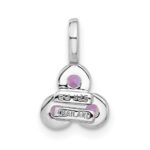 Sterling Silver Rhodium-plated Amethyst Pendant - Image 3