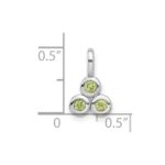 Sterling Silver Rhodium-plated Peridot Pendant - Image 4