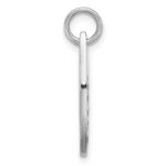 Sterling Silver Rhodium-plated Polished Enamel Flower Surfboard Pendant - Image 2