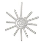 Sterling Silver Fancy Sun Pendant