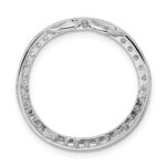 Sterling Silver Rhodium-plated CZ Round Pendant - Image 4