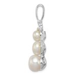 Sterling Silver FW Cultured Pearl Snowman Pendant - Image 2