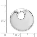 Sterling Silver Rhodium-platedCircle Slide - Image 3