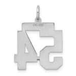 Sterling Silver/Rhodium-plated Satin Number 54 Charm - Image 4