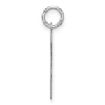 Sterling Silver/Rhodium-plated Satin Number 7 Charm - Image 2