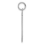 Sterling Silver/Rhodium-plated Satin Number 10 Charm - Image 2