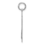 Sterling Silver/Rhodium-plated Satin Number 24 Charm - Image 2