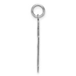 Sterling Silver/Rhodium-plated Satin Number 30 Charm - Image 2