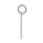 Sterling Silver/Rhodium-plated Satin Number 11 Charm - Image 2