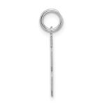 Sterling Silver/Rhodium-plated Satin Number 13 Charm - Image 2