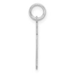 Sterling Silver/Rhodium-plated Satin Number 19 Charm - Image 2