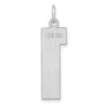 Sterling Silver/Rhodium-plated Polished Number 1 Charm - Image 3