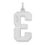 Sterling Silver/Rhodium-plated Polished Number 3 Charm - Image 3