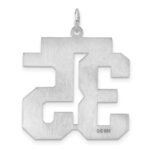 Sterling Silver/Rhodium-plated Satin Number 35 Charm - Image 3