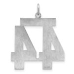 Sterling Silver/Rhodium-plated Satin Number 44 Charm - Image 3