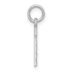 Sterling Silver Rhodium-plated Diamond-cut #7 Charm - Image 2