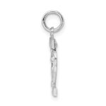 Sterling Silver Rhodium-plated Diamond-cut #22 Charm - Image 2