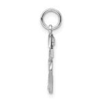 Sterling Silver Rhodium-plated Diamond-cut #25 Charm - Image 2