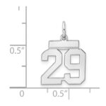 Sterling Silver/Rhodium-plated Polished Number 29 Charm - Image 3